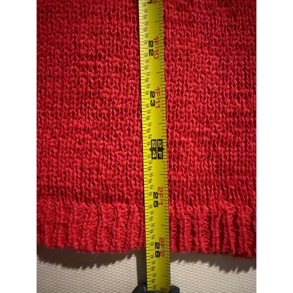 Rachel Zoe Women’s Knit Sweater Red Size Medium Long Sleeve Pullover Casual Cozy - Picture 6 of 6